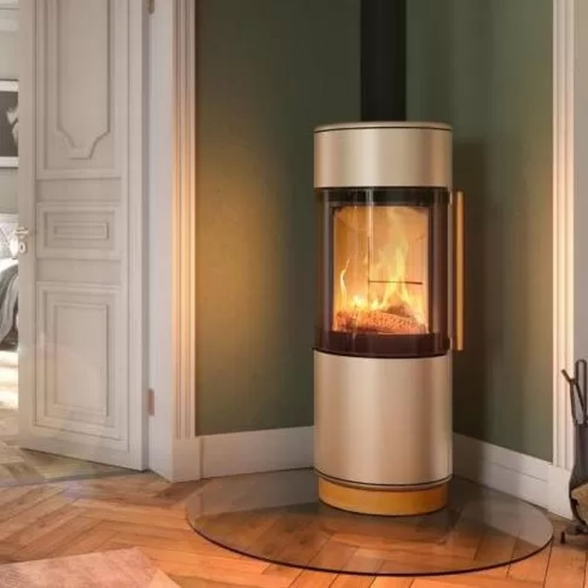 Печь-камин Spartherm Passo XS Style светло-серая