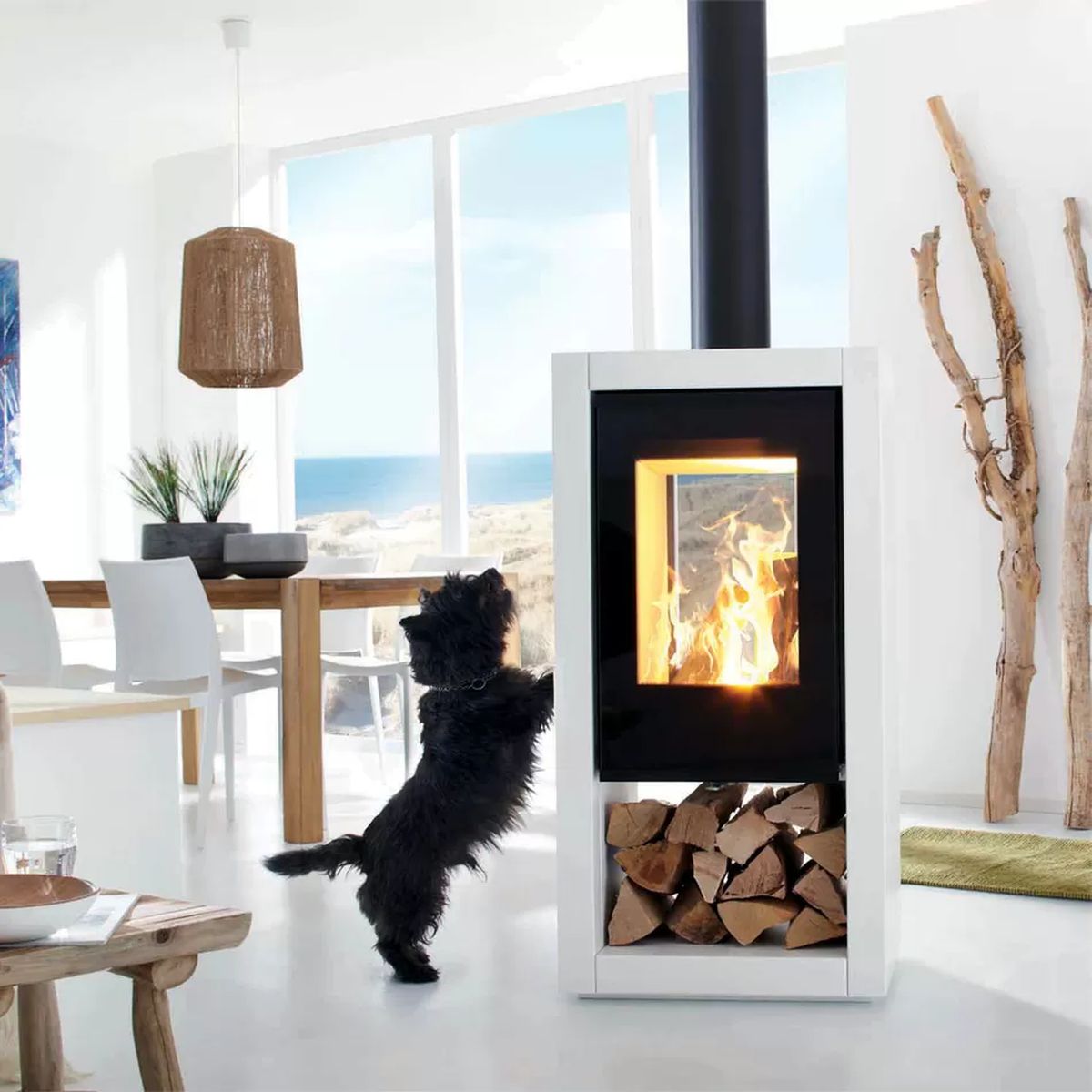 Печь-камин Spartherm Ambiente A8 перламутровая