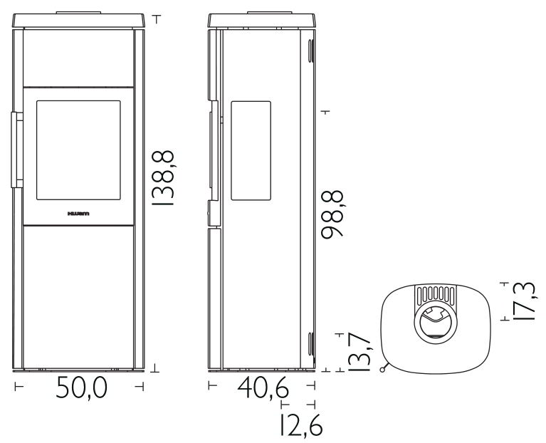 Печь-камин Hwam 4550c Gray