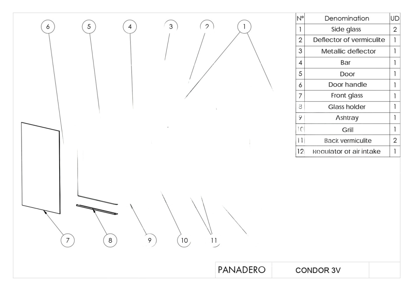 Печь-камин Panadero CONDOR TRIVISION