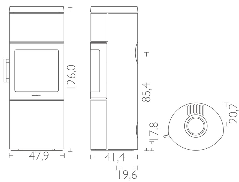 Печь-камин Hwam 3130c Gray