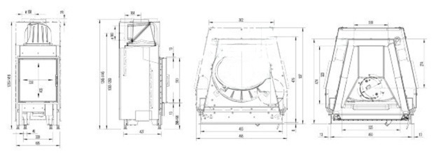 Каминная топка Austroflamm 45x51K прямая