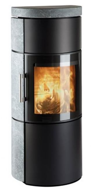 Печь-камин Hwam 3520m в талькомагнезите Black