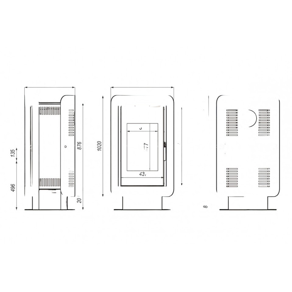 Печь-камин Defro Home Oval