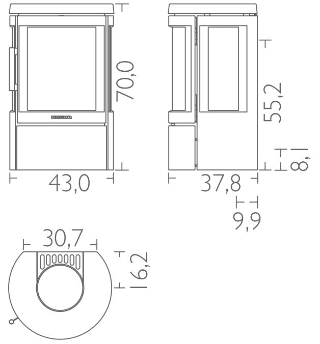 Печь-камин Hwam 2610c Black