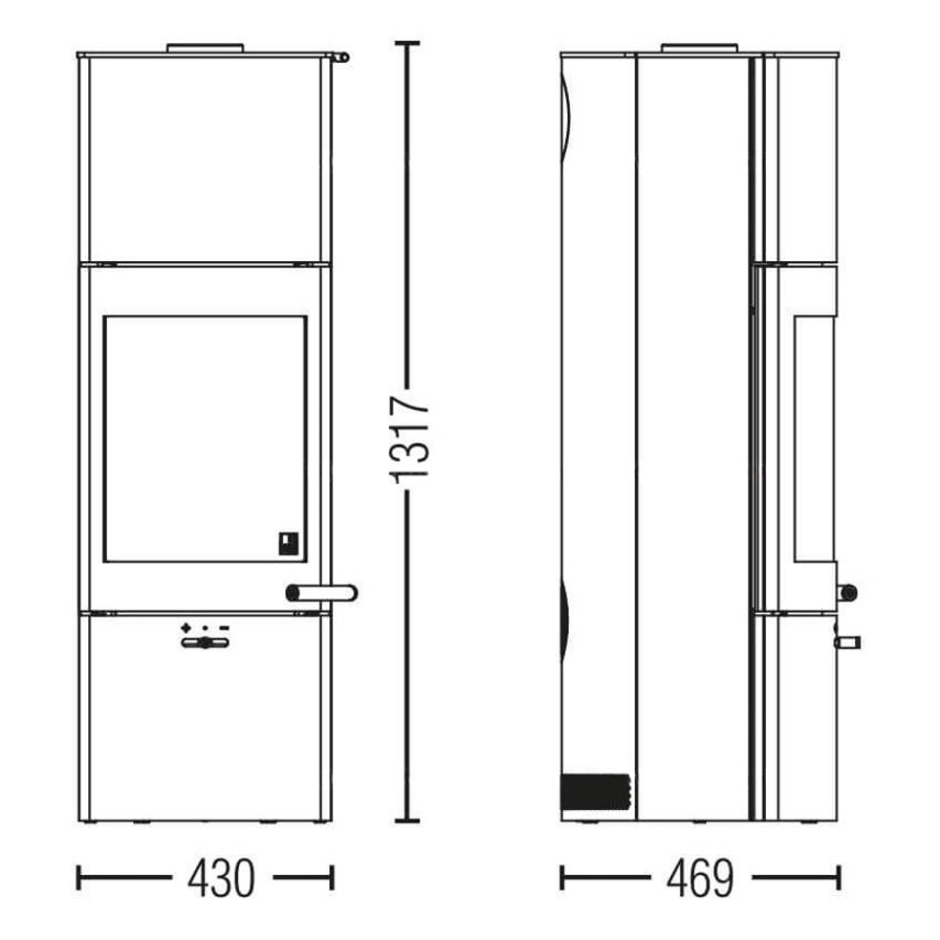 Печь-камин Austroflamm TOWER XTRA 2.0