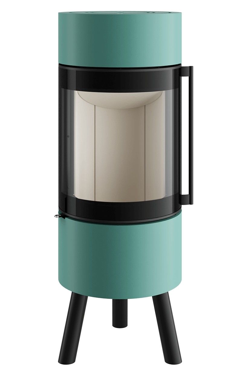 Печь-камин Spartherm Passo XS Tripod бирюзовая