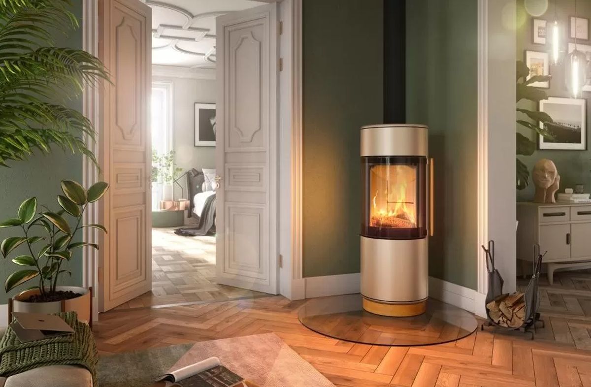 Печь-камин Spartherm Passo XS Style светло-серая