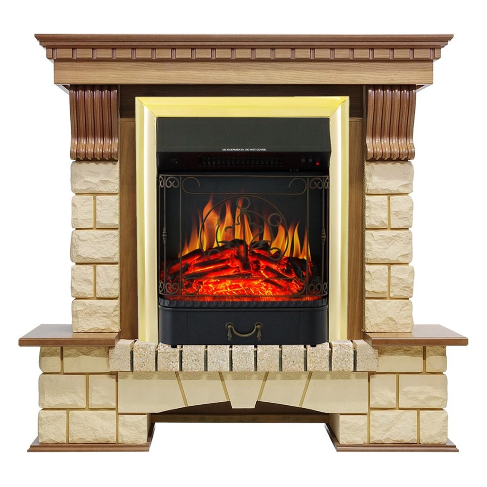 Каминокомплект Royal Flame Pierre Luxe шампань с очагом Majestic FX