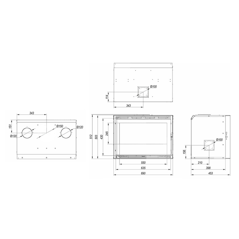 Каминная топка Defro Home Case S