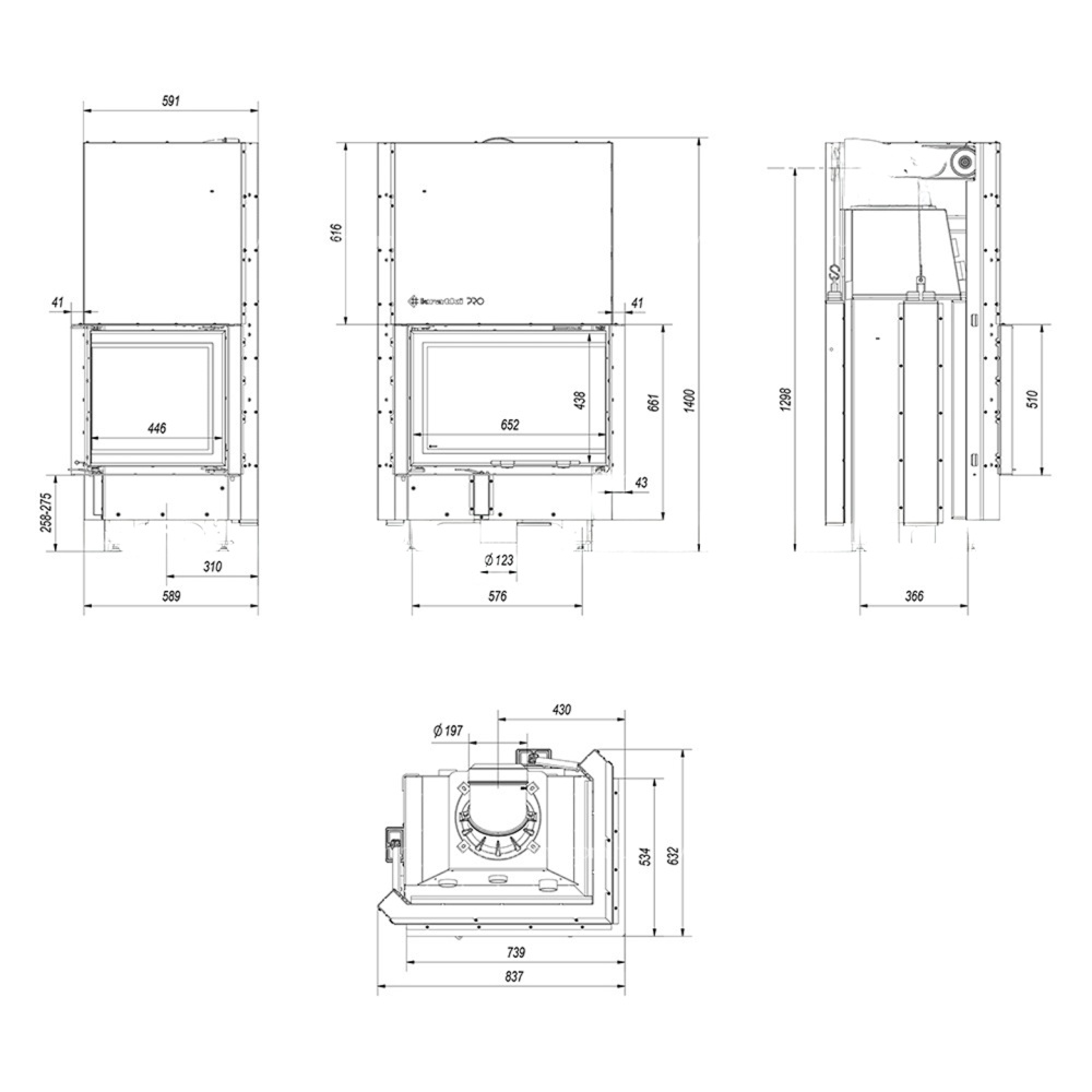 Каминная топка Kratki MBZ/P/BS/G/SG