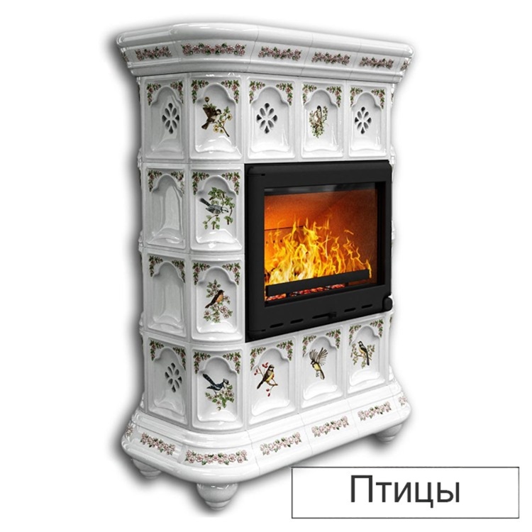 Изразцовая печь-камин КимрПечь Истра центральная с топкой Ладья 600
