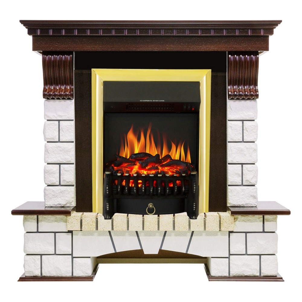 Каминокомплект Royal Flame Pierre Luxe с очагом Fobos FX (угловой)