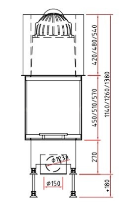 Каминная топка Schmid Ekko U 45(34)57h
