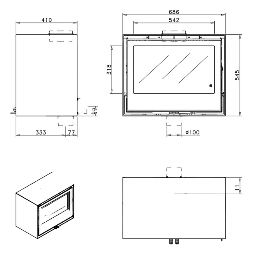 Отопительная печь Rocal Habit 70 A + T