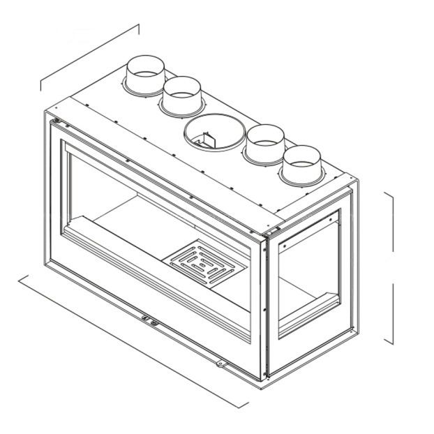Каминная топка Rocal Arc 96 LD/LI