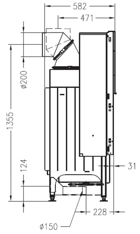 Каминная топка Palazzetti Sunny Fire 70 Front