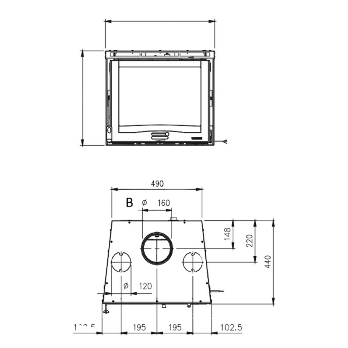 Каминная топка La Nordica Inserto 60 4.0 Ventilato