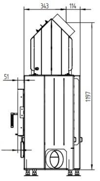 Каминная топка Hoxter ECKA 70/40/38LN (стальной теплообменник)