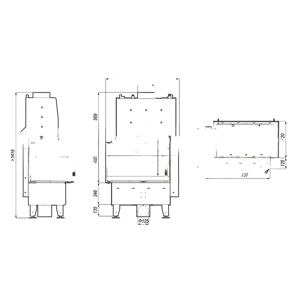 Каминная топка Defro Home Riva SM BL/BP Short