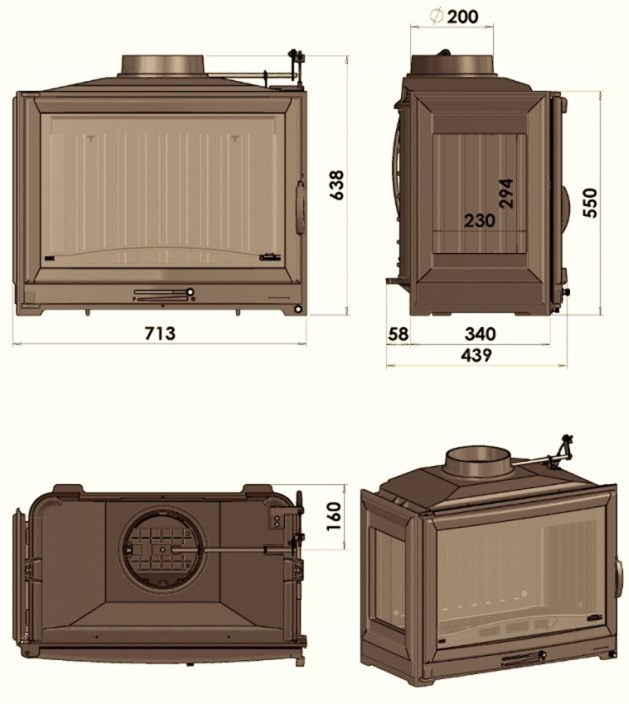 Каминная топка Chazelles Solo D70G
