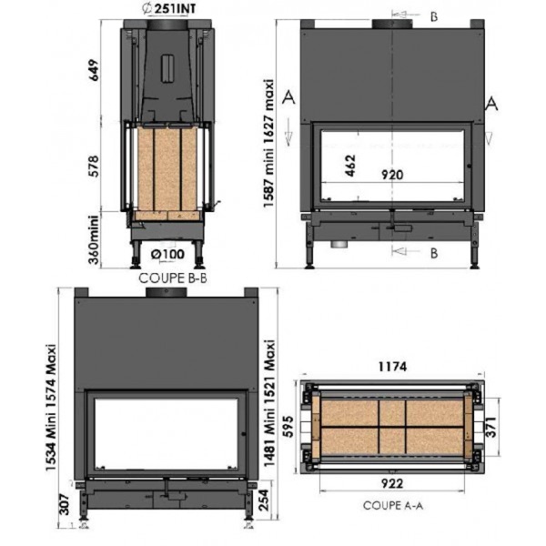 Каминная топка Chazelles Design DDF1200