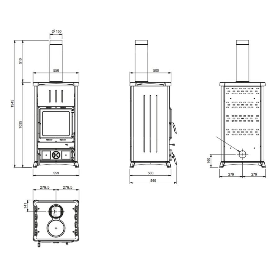 Отопительно-варочная печь La Nordica Concita 2.0 Steel