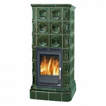 Кафельная печь-камин ABX Kaledonie K (вставка комбо) с теплообменником